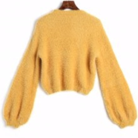 Zaful Mustard Mohair Sweater - Picture 2 of 6